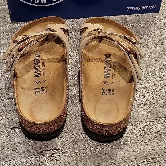 EUC Birkenstock Mayari Size 37 Oiled Leather Tabacco Brown - Picture 2 of 6